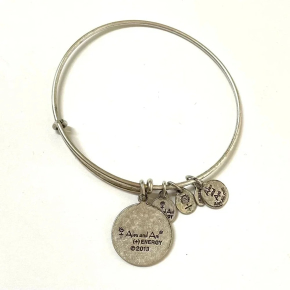 Alex and Ani + Energy Silver L Initial Bracelet - Picture 2 of 2